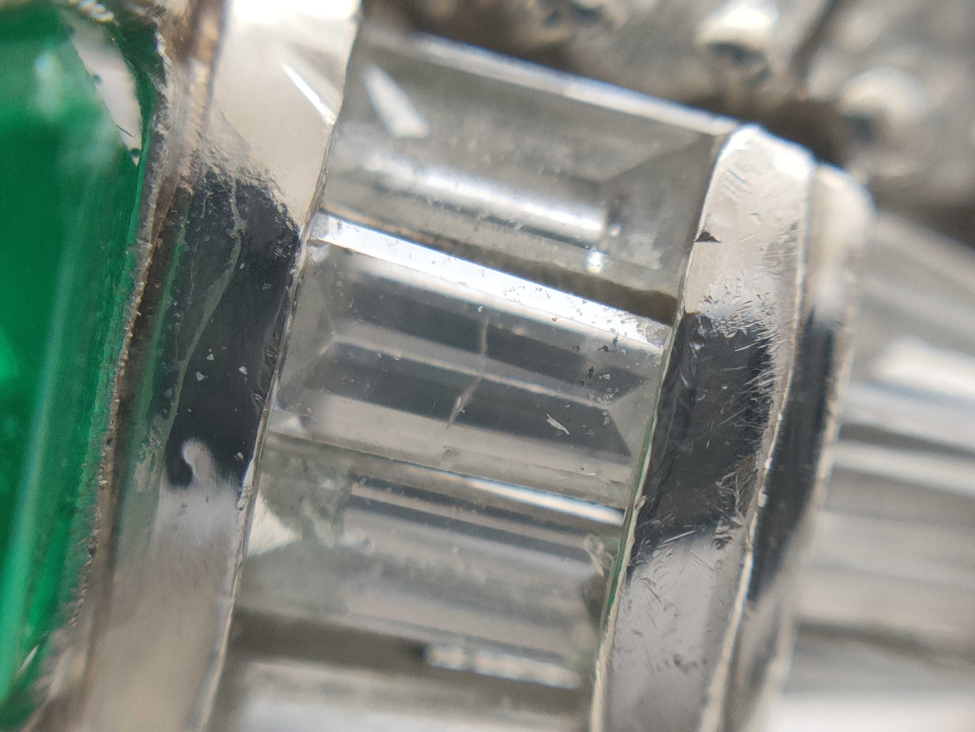E1.28ct D1.39ct Pt900 10.6g Ring 