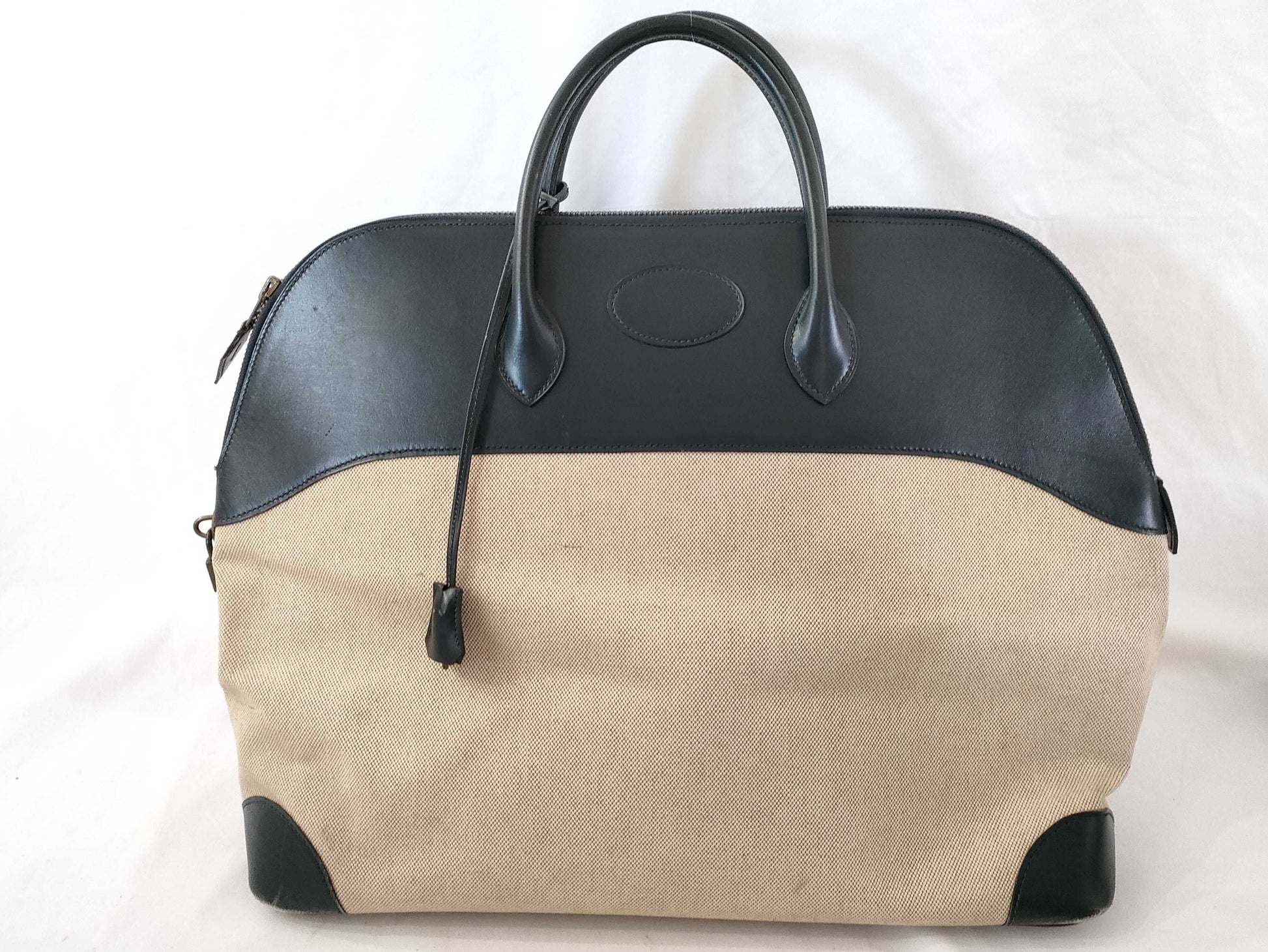 HERMES Bolide 45 handbag with L engraved gold hardware