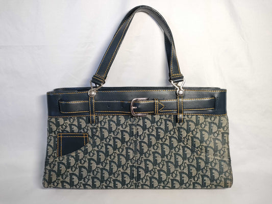 Dior Trotter Belt Motif Canvas and Leather Handbag BM-1001