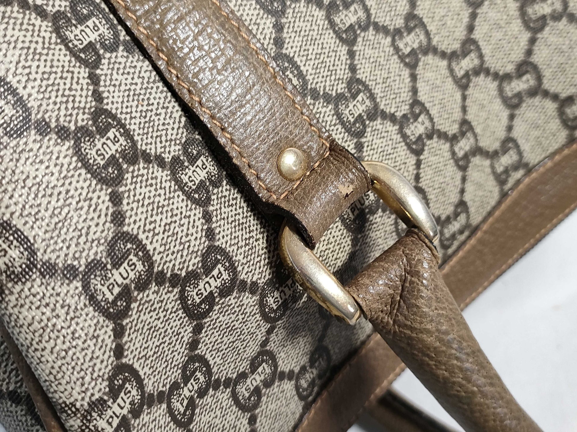 GUCCI GG Supreme PVC Boston Plus Boston Bag