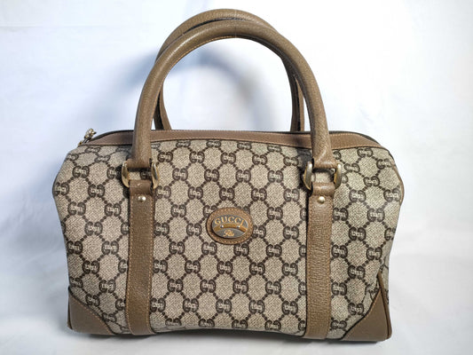 GUCCI GG Supreme PVC Boston Plus Boston Bag