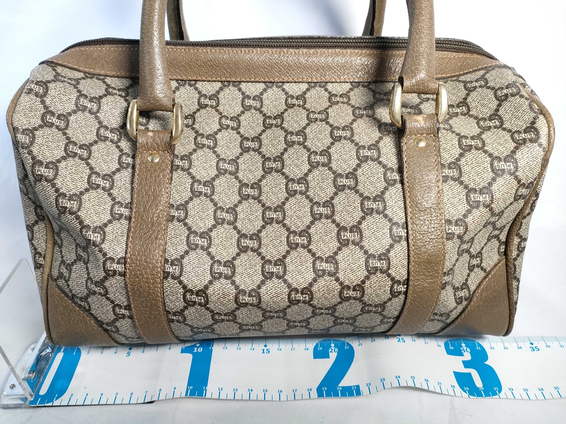 GUCCI GG Supreme PVC Boston Plus Boston Bag