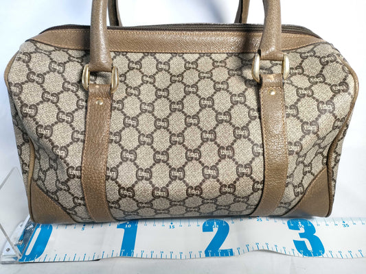 GUCCI GG Supreme PVC Boston Plus Boston Bag