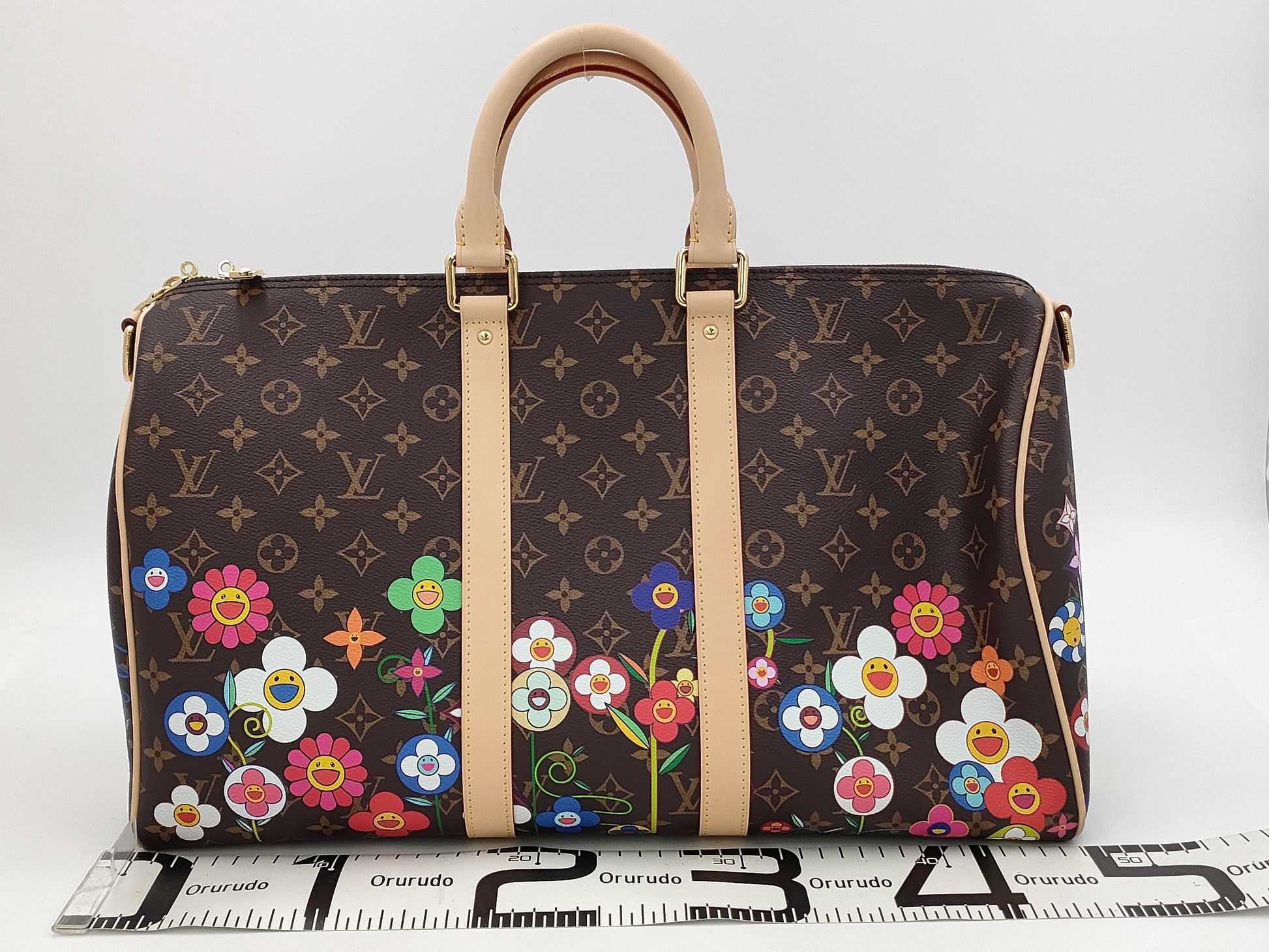 LOUIS VUITTON Louis Vuitton Monogram Keepall Bandouliere 45 Boston Bag by Takashi Murakami