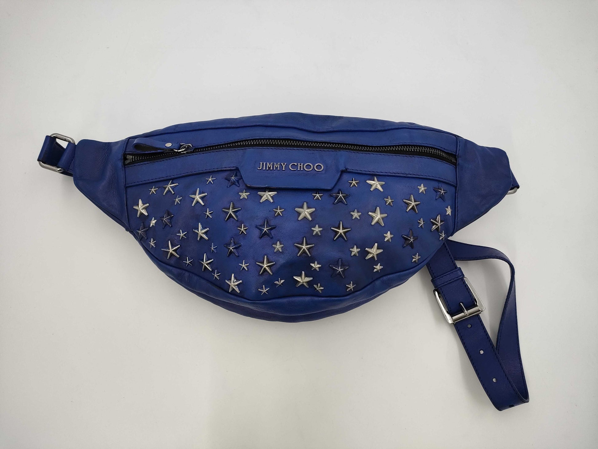 JIMMY CHOO Studded Waist Bag, Blue