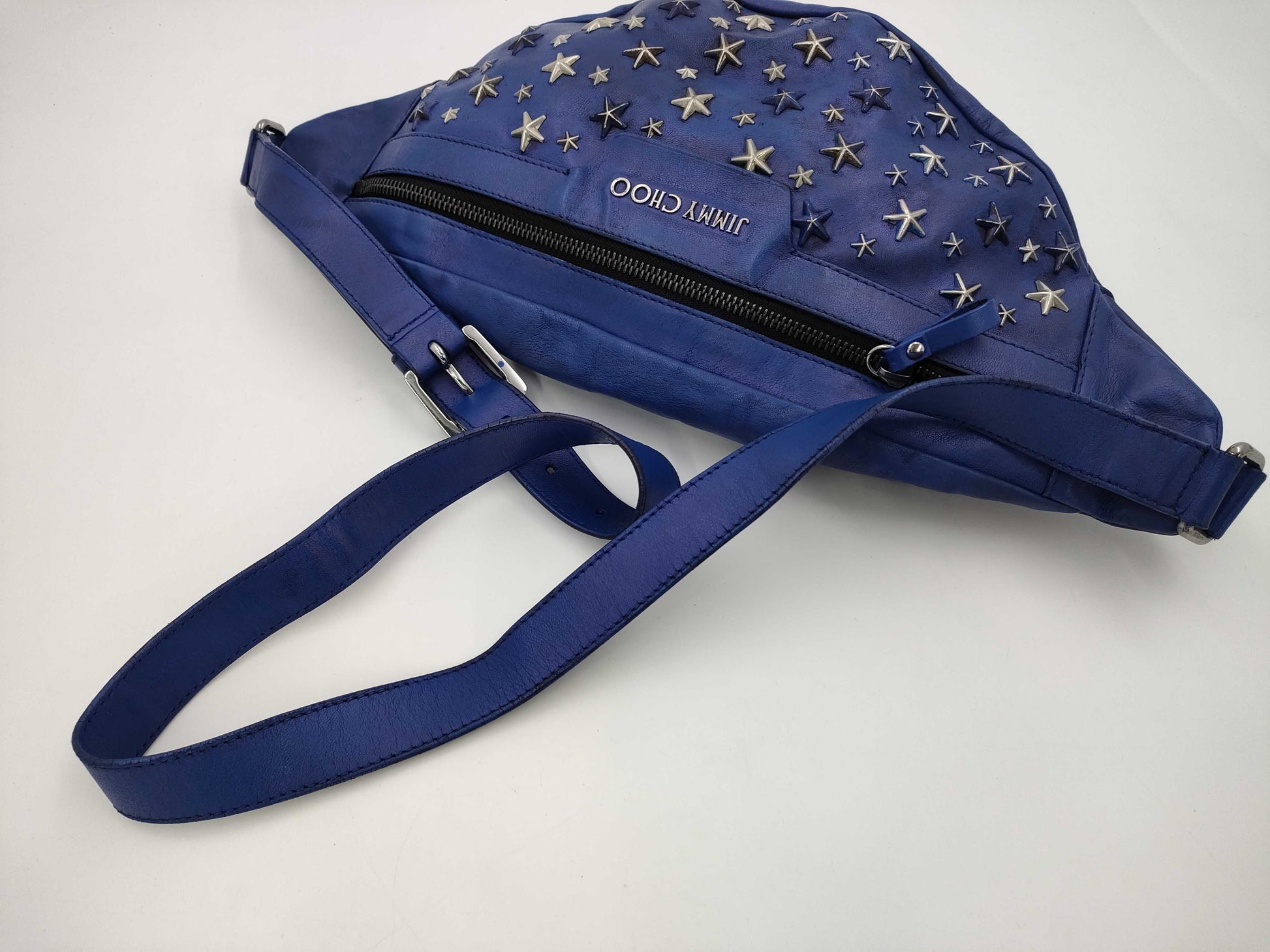 JIMMY CHOO Studded Waist Bag, Blue