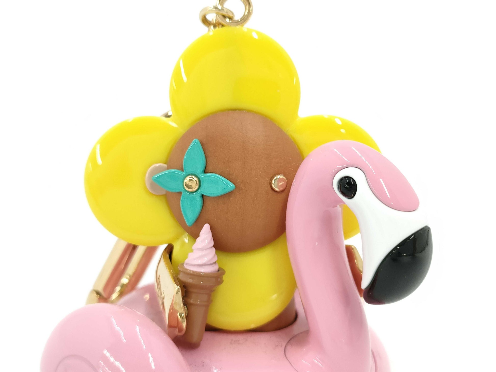 LOUIS VUITTON Louis Vuitton Porte-Clés Vivienne Flamingo Charm Keychain Pink M00668 Strap