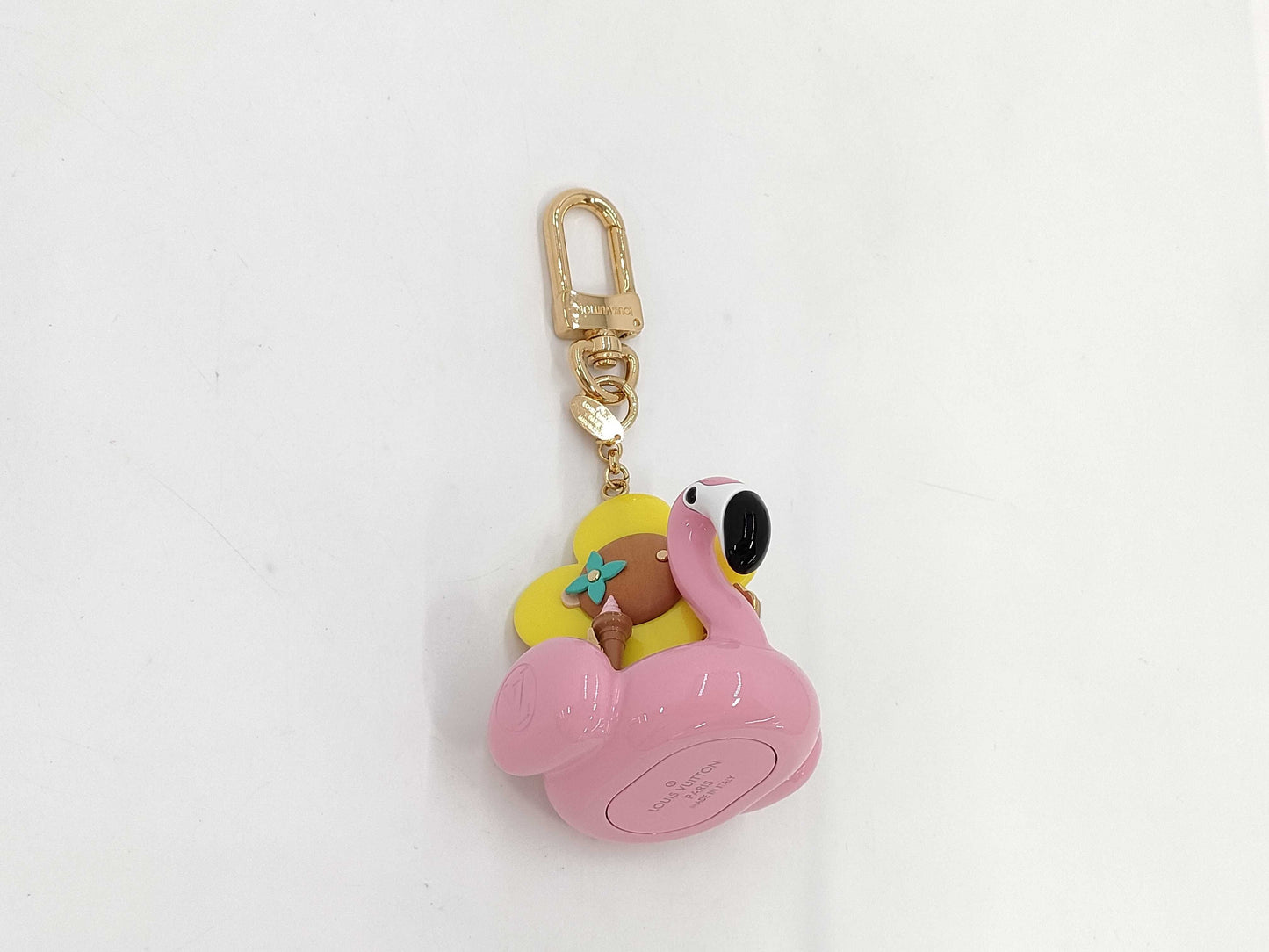 LOUIS VUITTON Louis Vuitton Porte-Clés Vivienne Flamingo Charm Keychain Pink M00668 Strap