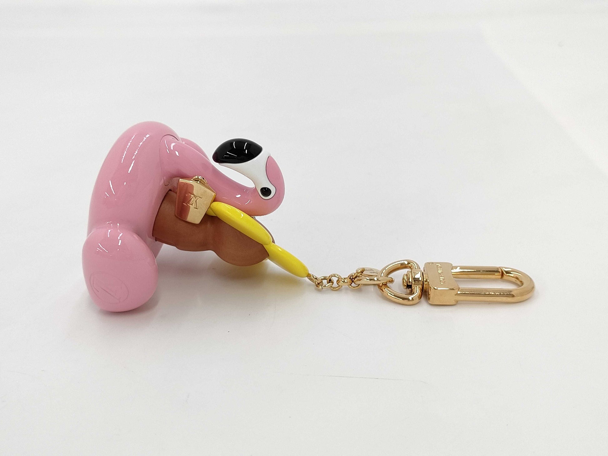 LOUIS VUITTON Louis Vuitton Porte-Clés Vivienne Flamingo Charm Keychain Pink M00668 Strap
