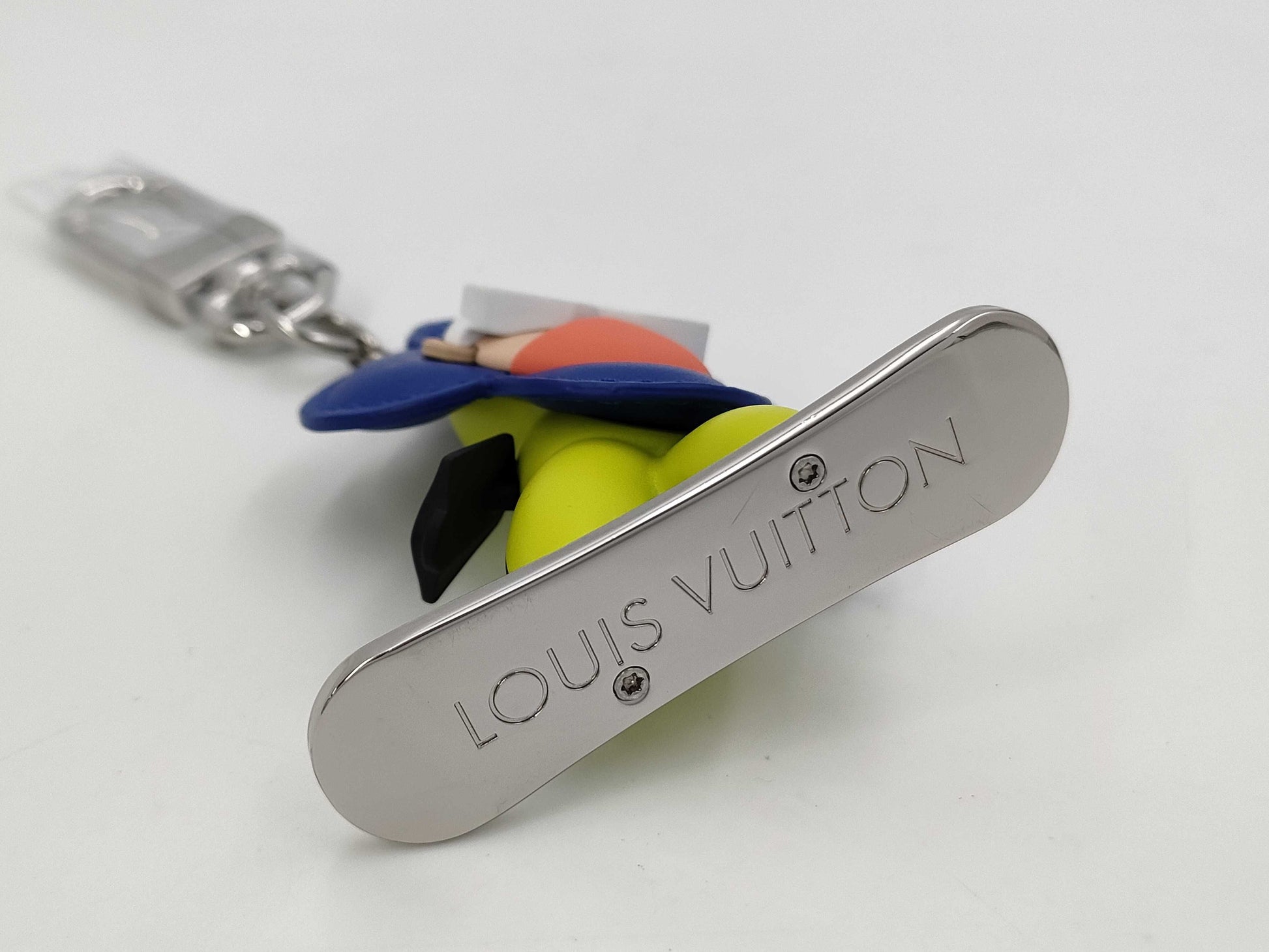 LOUIS VUITTON Monogram Snowboard Vivienne Charm Keychain Blue M00965 Strap