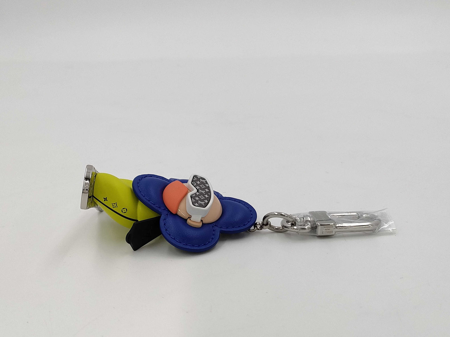 LOUIS VUITTON Monogram Snowboard Vivienne Charm Keychain Blue M00965 Strap