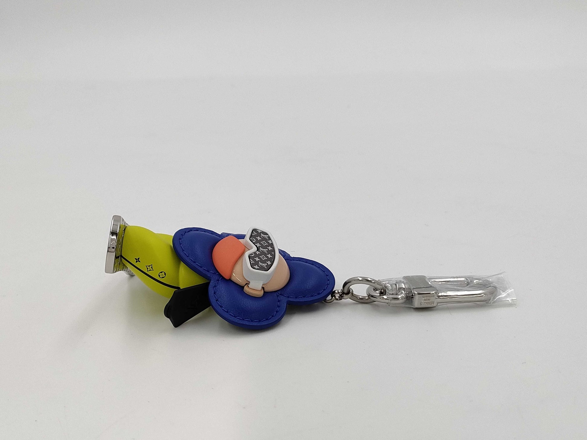 LOUIS VUITTON Monogram Snowboard Vivienne Charm Keychain Blue M00965 Strap