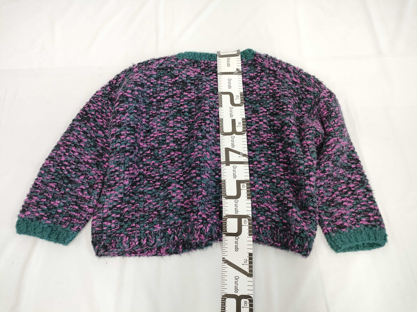CHANEL Silk Cashmere Coco Mark Cardigan Purple Size 50 Jacket