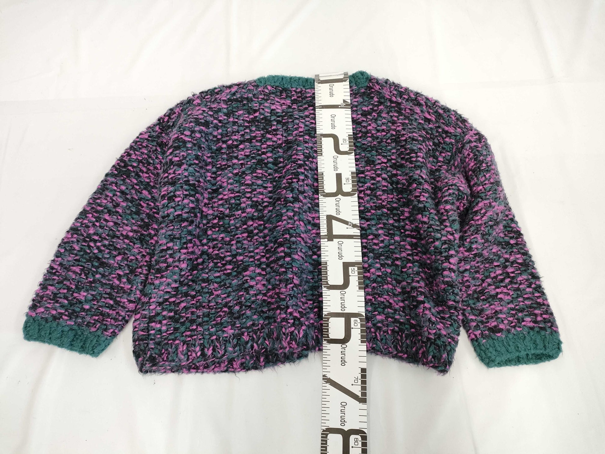 CHANEL Silk Cashmere Coco Mark Cardigan Purple Size 50 Jacket