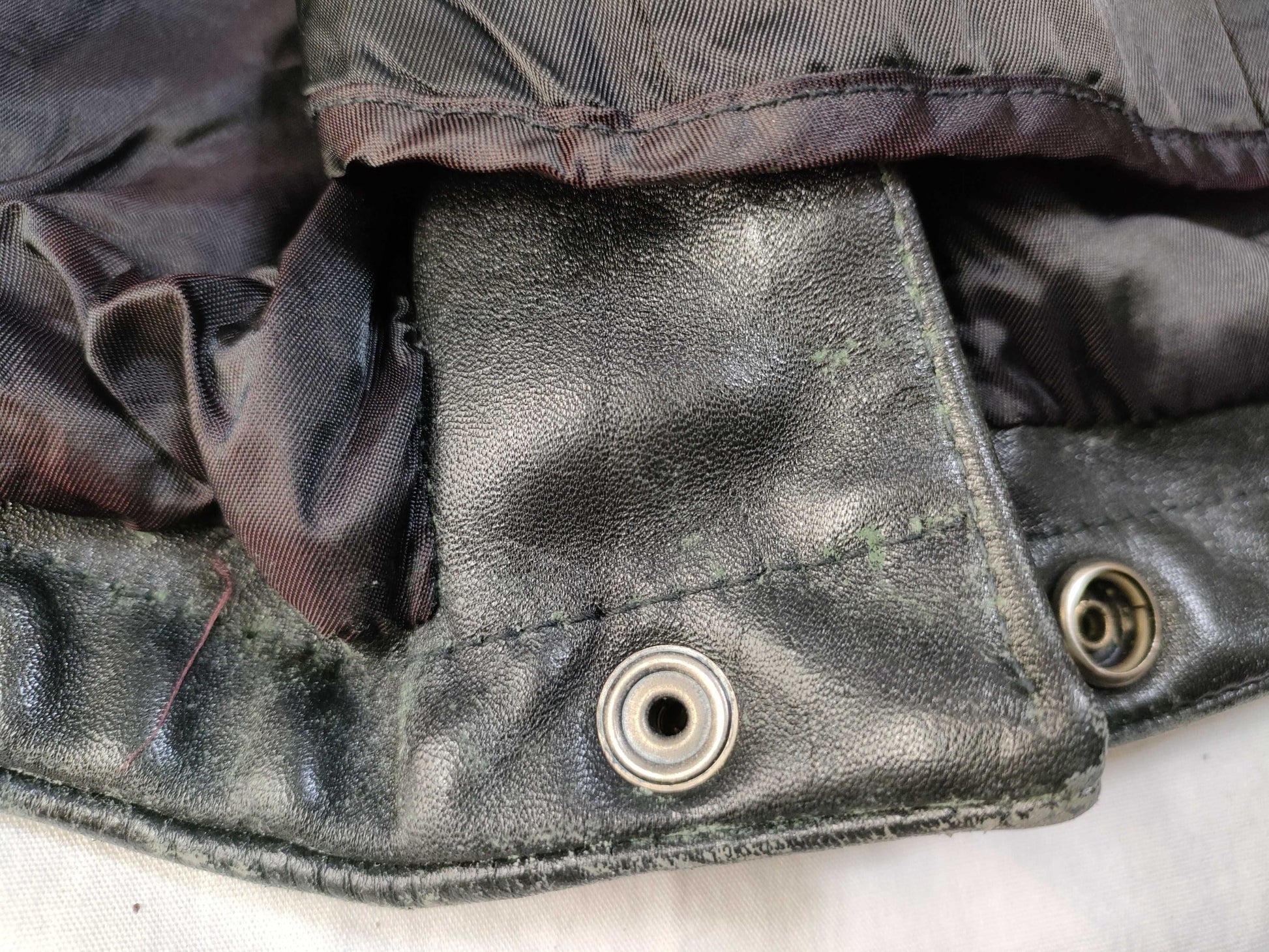 AVIREX Leather Flight Jacket with Genuine Leather Liner