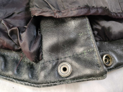 AVIREX Leather Flight Jacket with Genuine Leather Liner