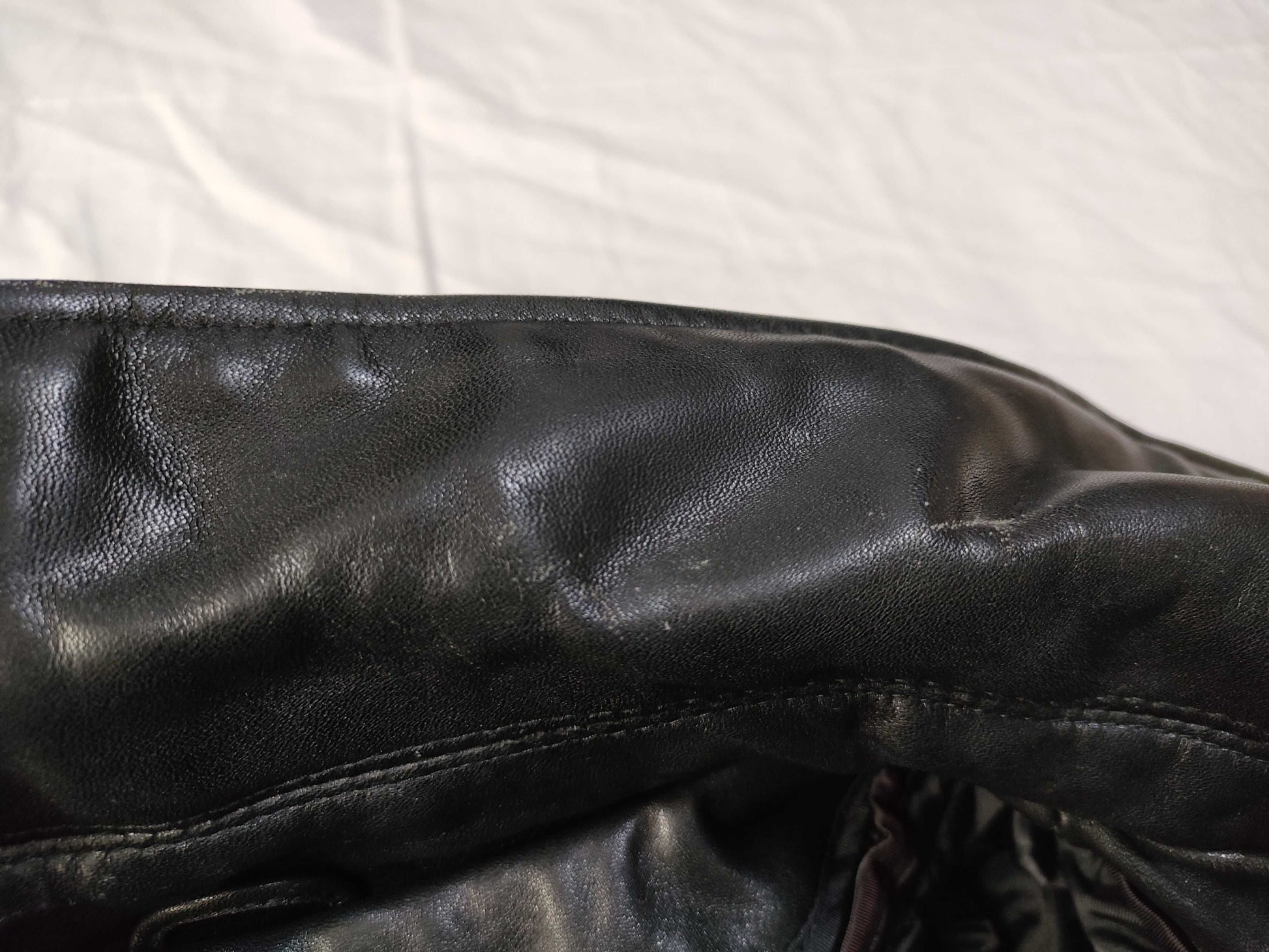 AVIREX Leather Flight Jacket with Genuine Leather Liner