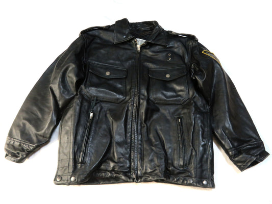 AVIREX Leather Flight Jacket with Genuine Leather Liner