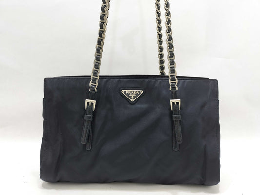 PRADA Nylon Chain Shoulder Bag Nylon Shoulder Bag