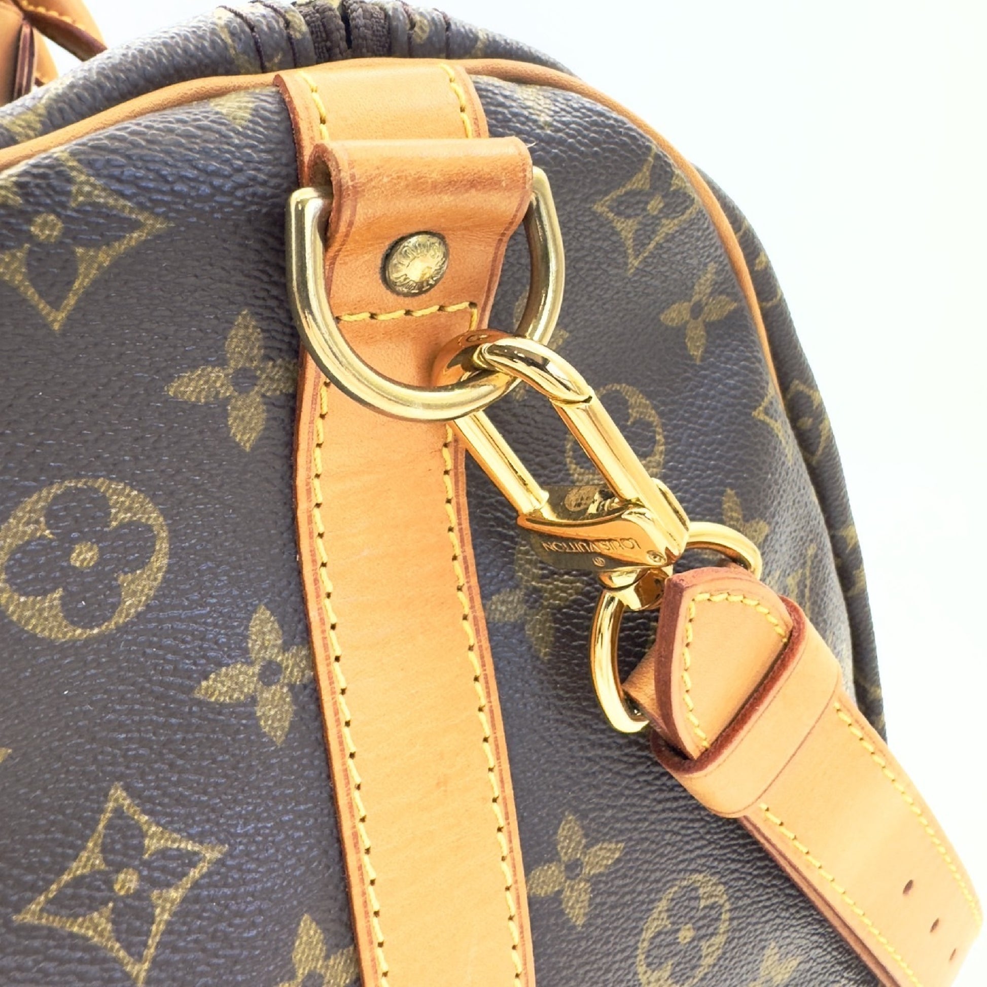 LOUIS VUITTON Monogram Keepall Bandouliere 55 Boston Bag