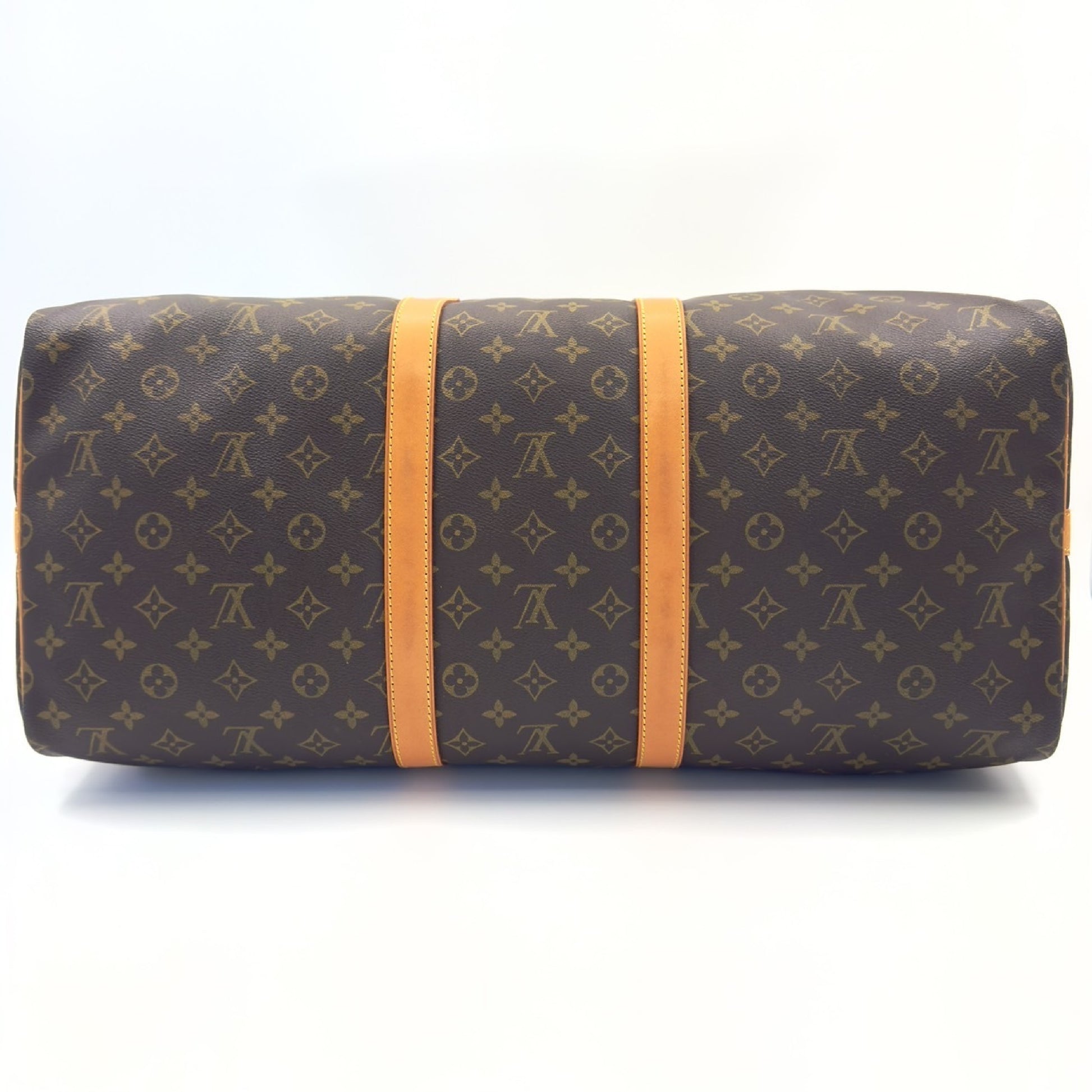 LOUIS VUITTON Monogram Keepall Bandouliere 55 Boston Bag