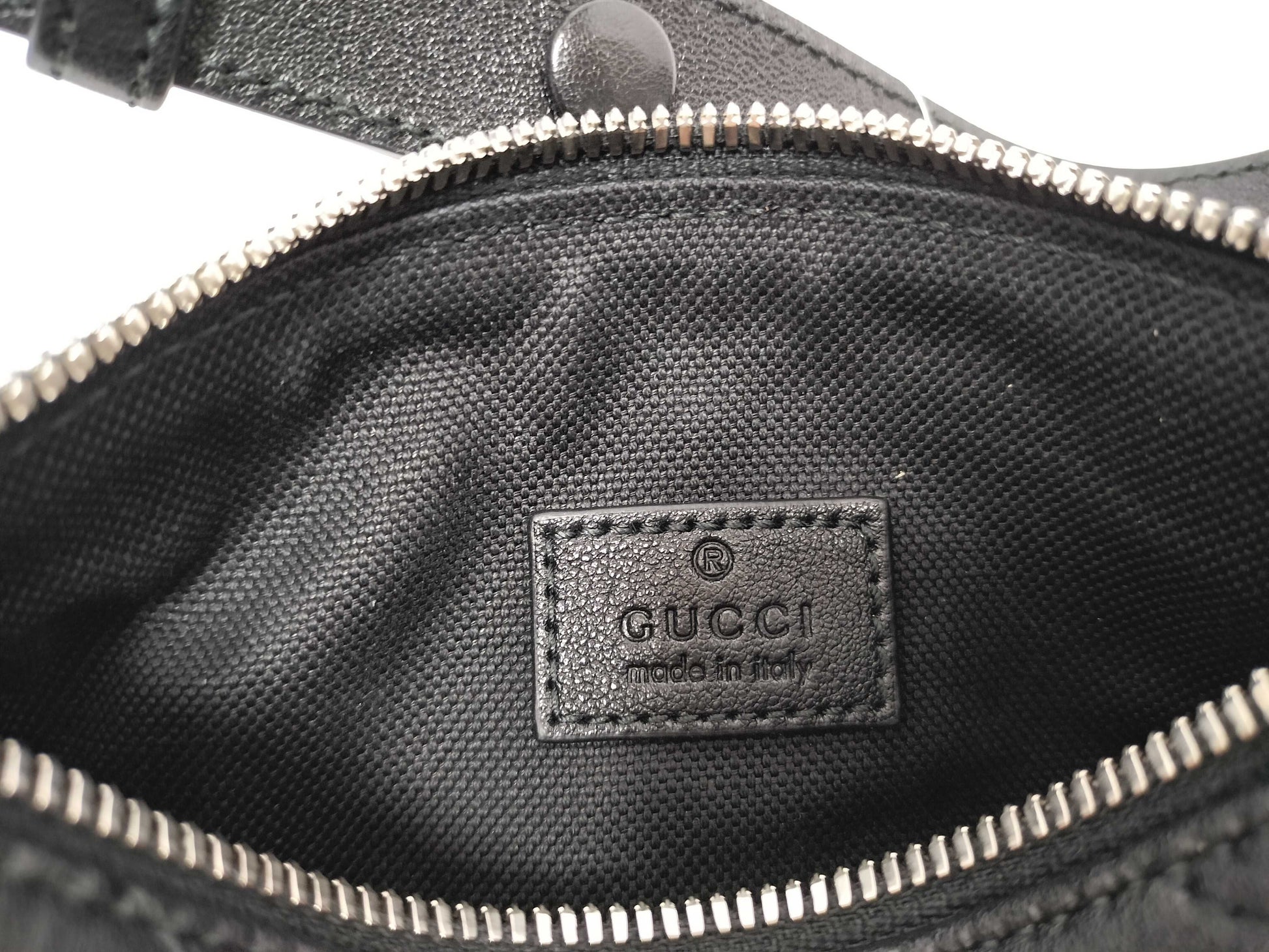 Unused GUCCI Blondie 760170 GG Charm Hand Leather Black Shoulder Bag