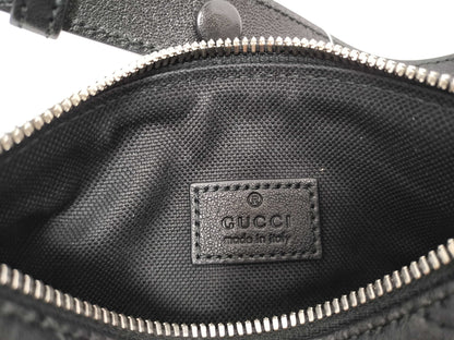 Unused GUCCI Blondie 760170 GG Charm Hand Leather Black Shoulder Bag