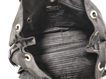 PRADA Nylon Pocket Bag BR3257 Triangle Logo Black Tote Bag