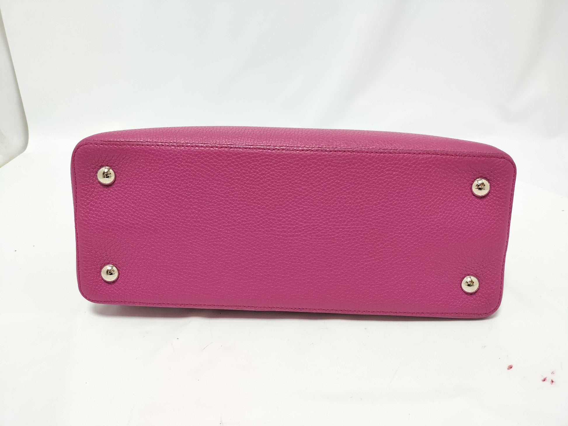 LOUIS VUITTON M94387 Capucines MM Fuchsia Pink Beige Brown Handbag