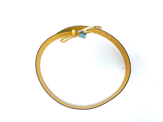 GUCCI Unused G Buckle Two-Tone Bicolor Belt 709954 Size 90