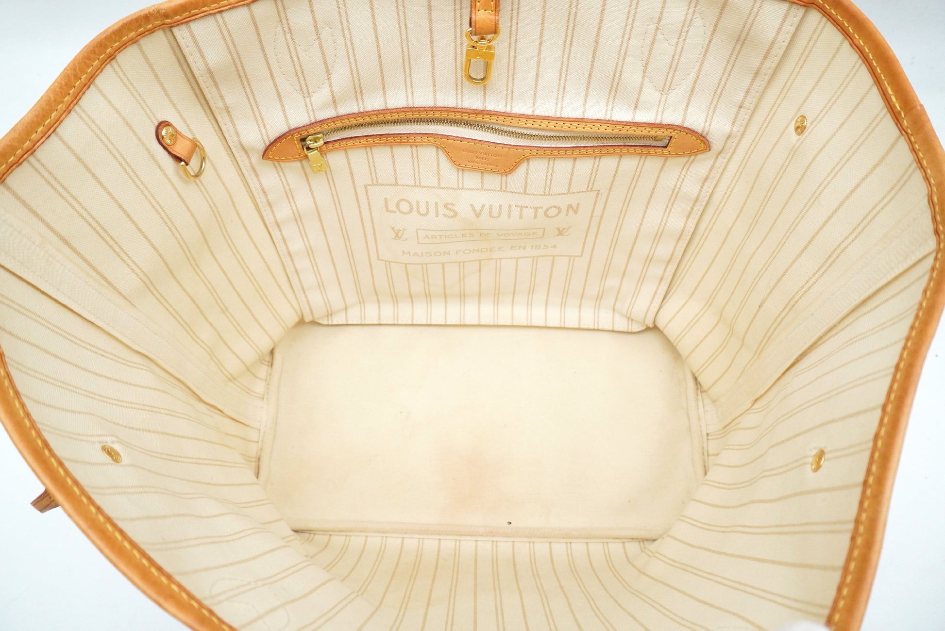 LOUIS VUITTON Damier Azur Neverfull MM N41361 Tote Bag