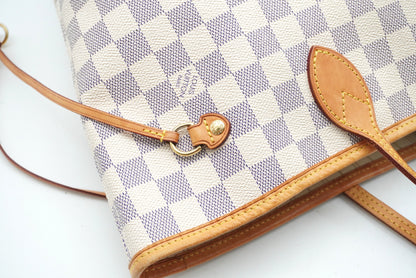 LOUIS VUITTON Damier Azur Neverfull MM N41361 Tote Bag