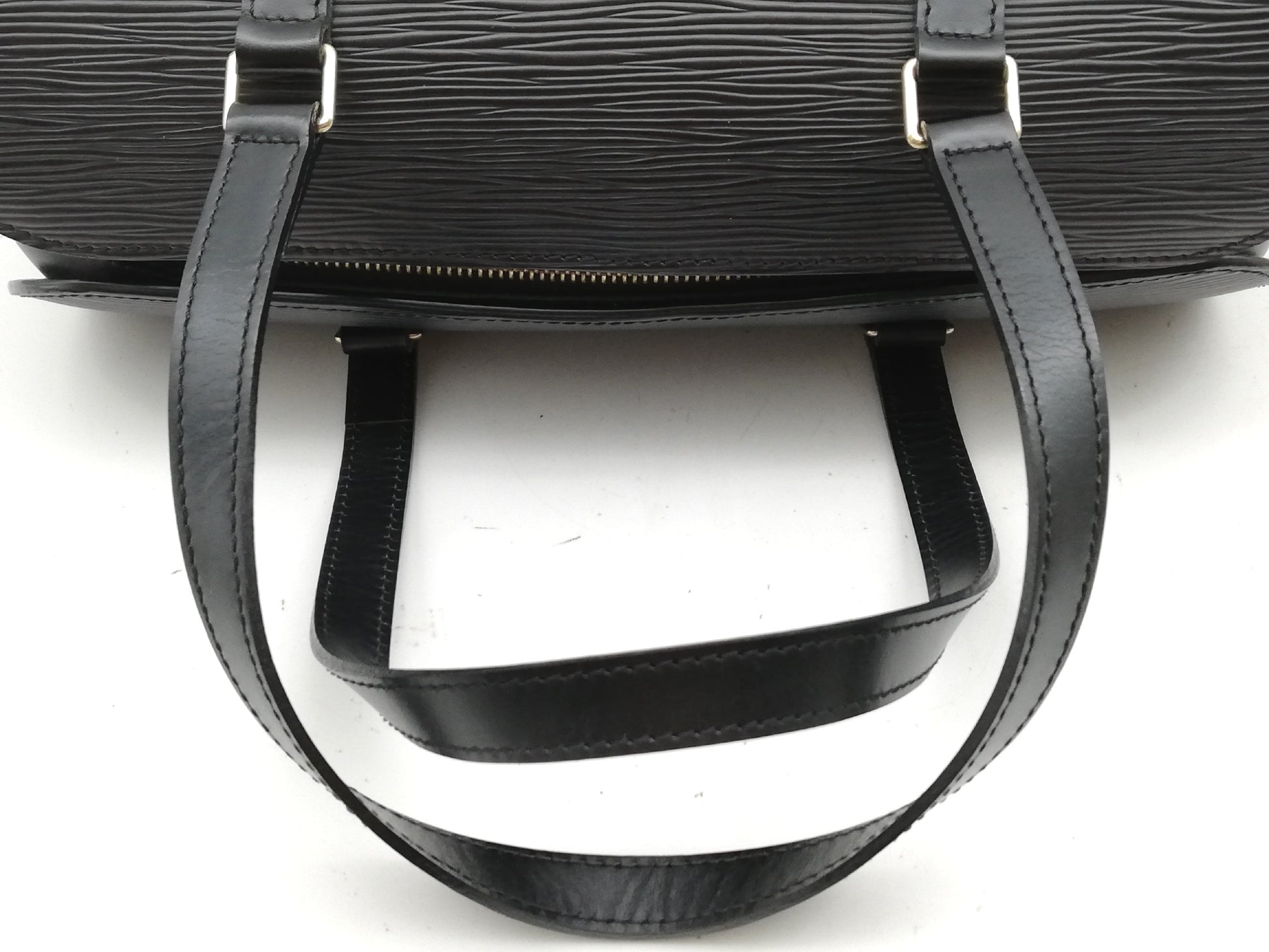 LOUIS VUITTON Epi Soufflot M52222 Noir Handbag with Pouch