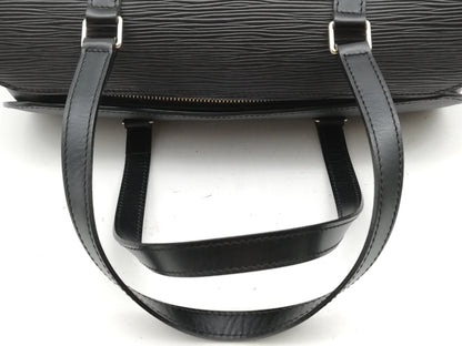 LOUIS VUITTON Epi Soufflot M52222 Noir Handbag with Pouch