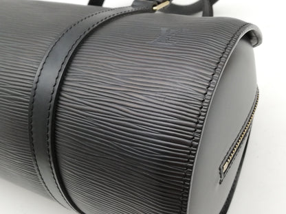 LOUIS VUITTON Epi Soufflot M52222 Noir Handbag with Pouch
