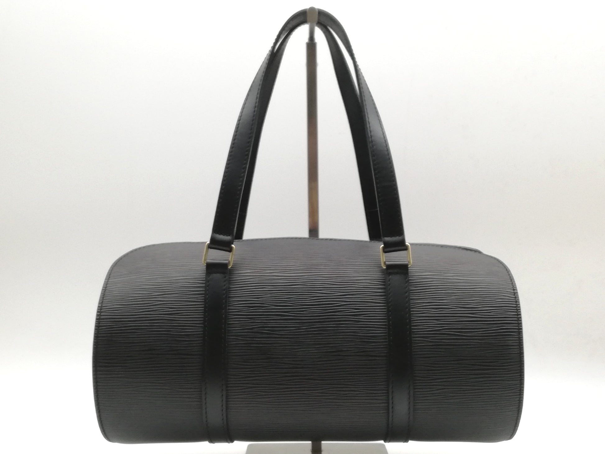 LOUIS VUITTON Epi Soufflot M52222 Noir Handbag with Pouch