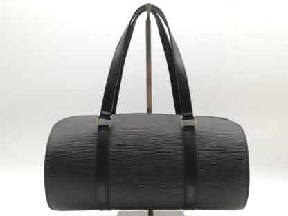 LOUIS VUITTON Epi Soufflot M52222 Noir Handbag with Pouch
