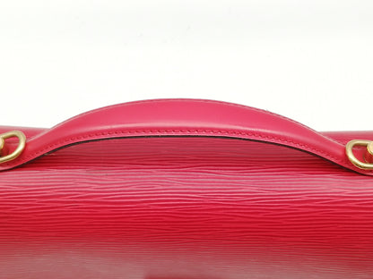 LOUIS VUITTON Epi Monceau M52127 Shoulder Strap with Key, Red Handbag
