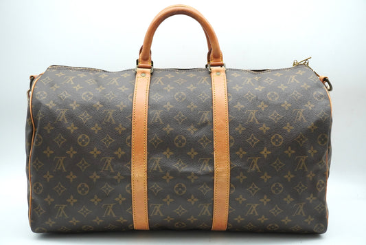 LOUIS VUITTON Monogram Keepall Bandouliere 50 M41416 Shoulder Strap Boston Bag
