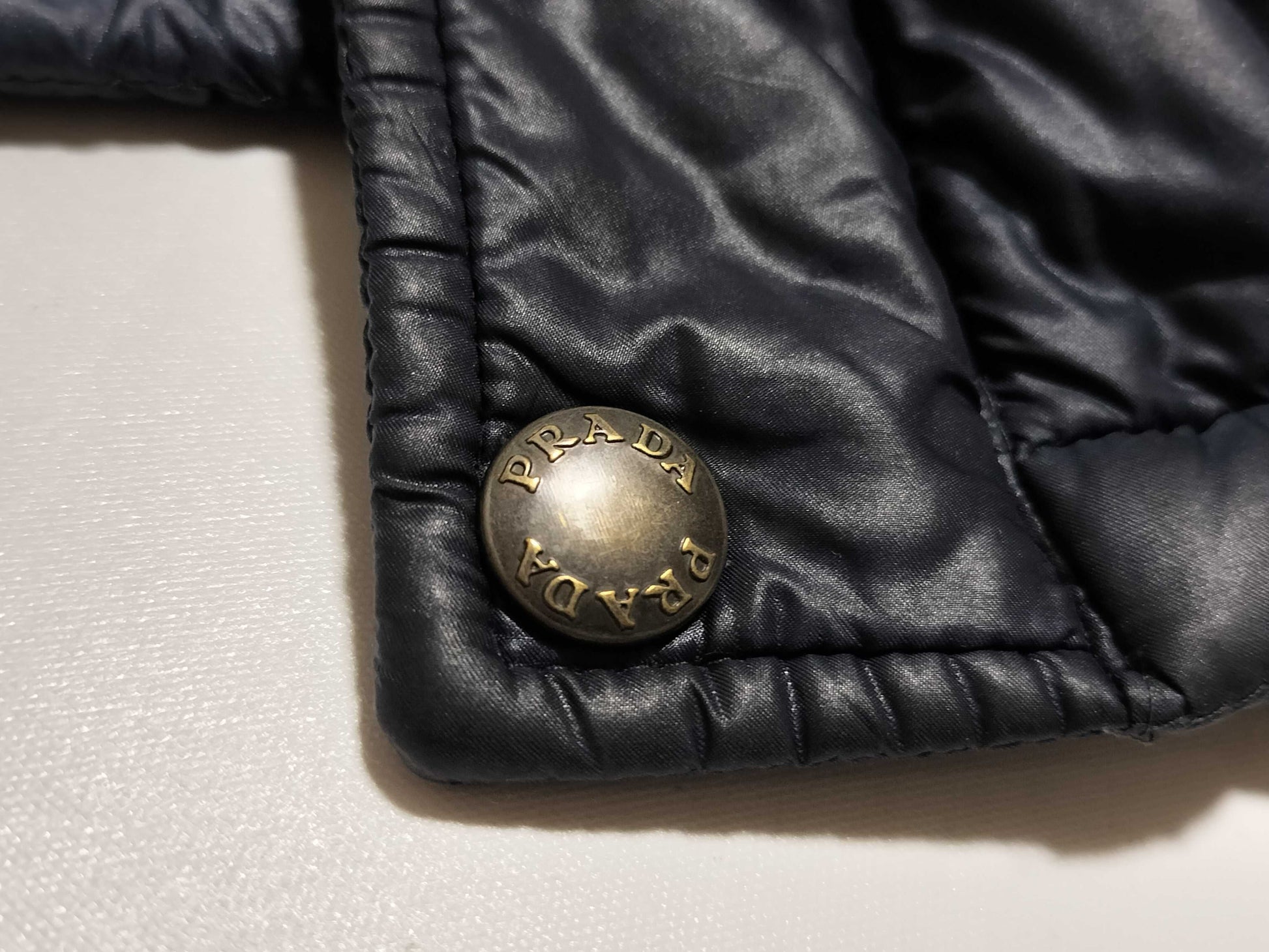 PRADA Prada Down Vest with Triangle Logo Plate, Size 48