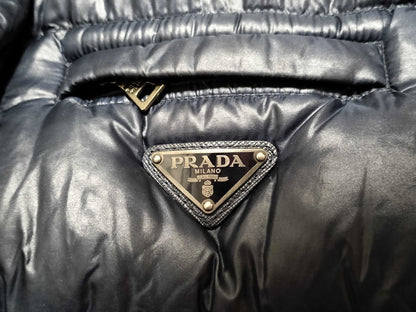 PRADA Prada Down Vest with Triangle Logo Plate, Size 48