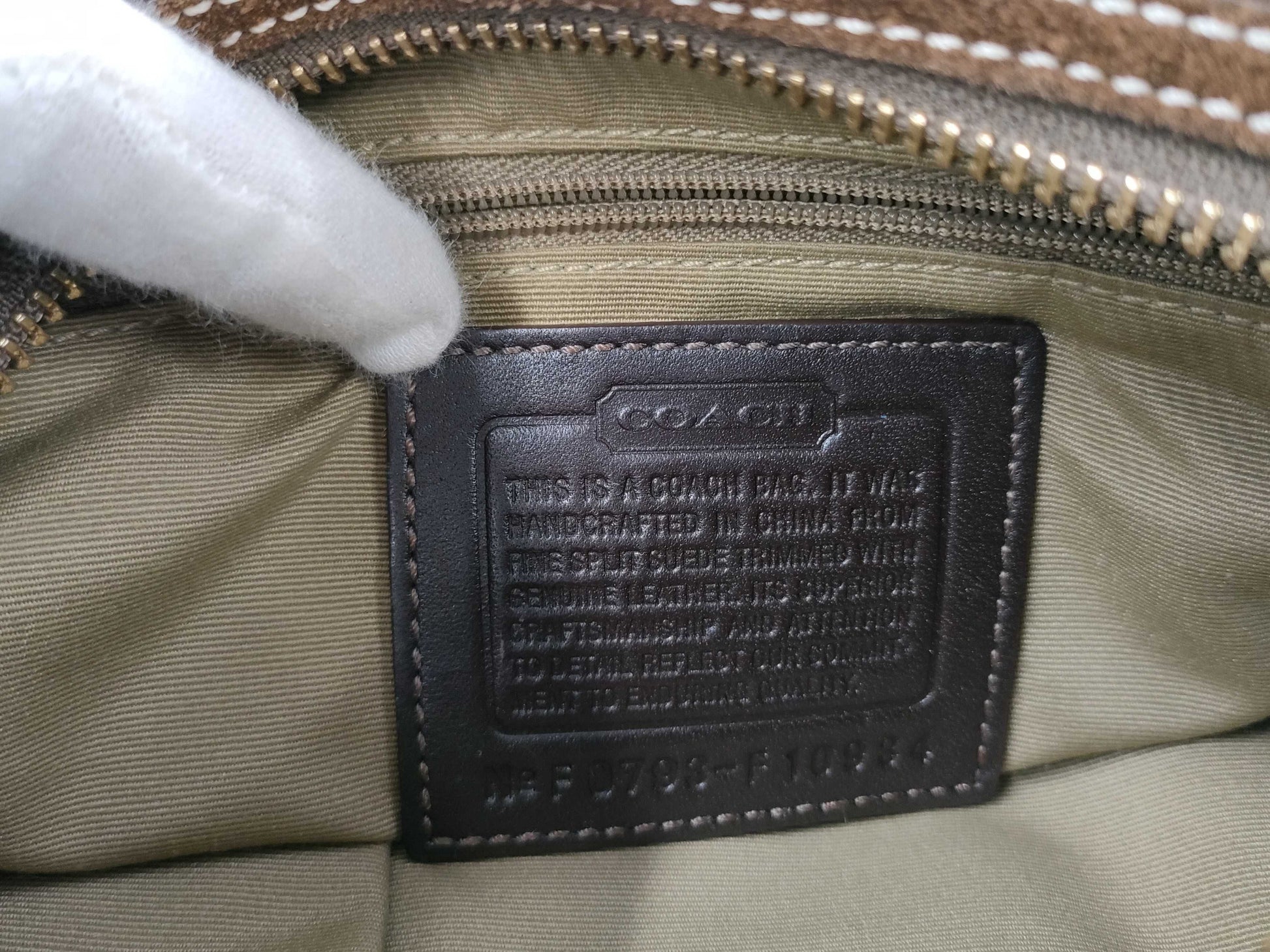 COACH COACH Suede One-Shoulder Bag F10934