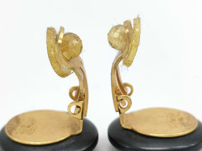 CHANEL Coco Mark Black and White 96A Earrings