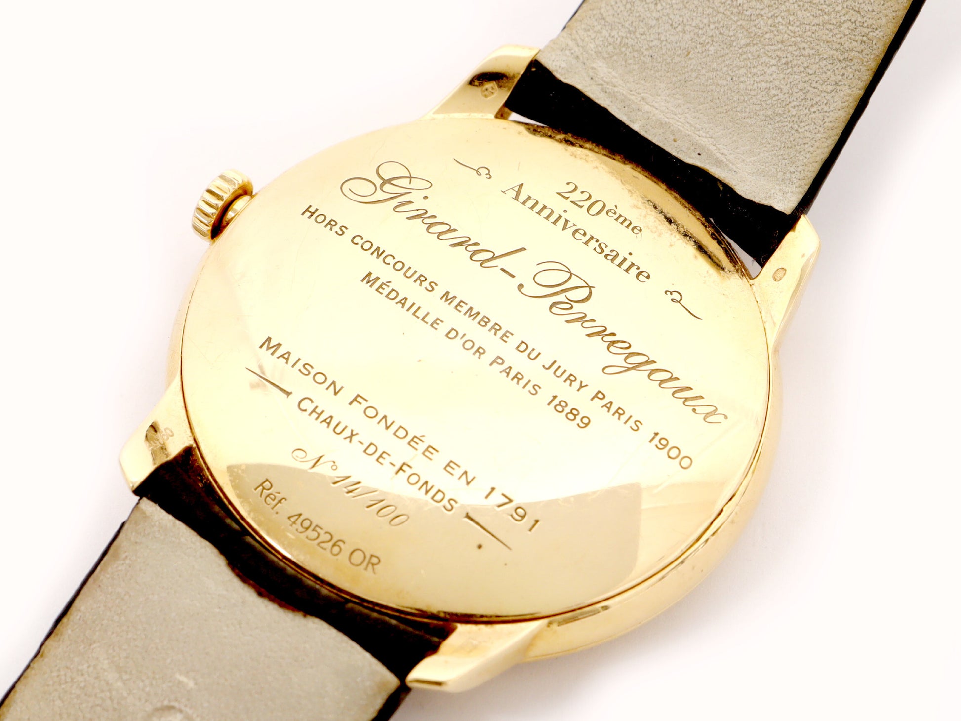 GIRARD PERREGAUX 220th Anniversary Model 49526 14/100 Automatic K18 Men's Watch