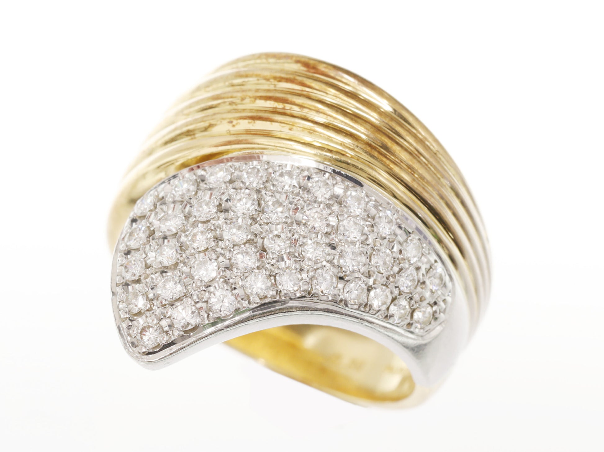D0.39ct K18/Pt900 9.0g Ring 