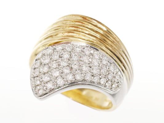 D0.39ct K18/Pt900 9.0g Ring 