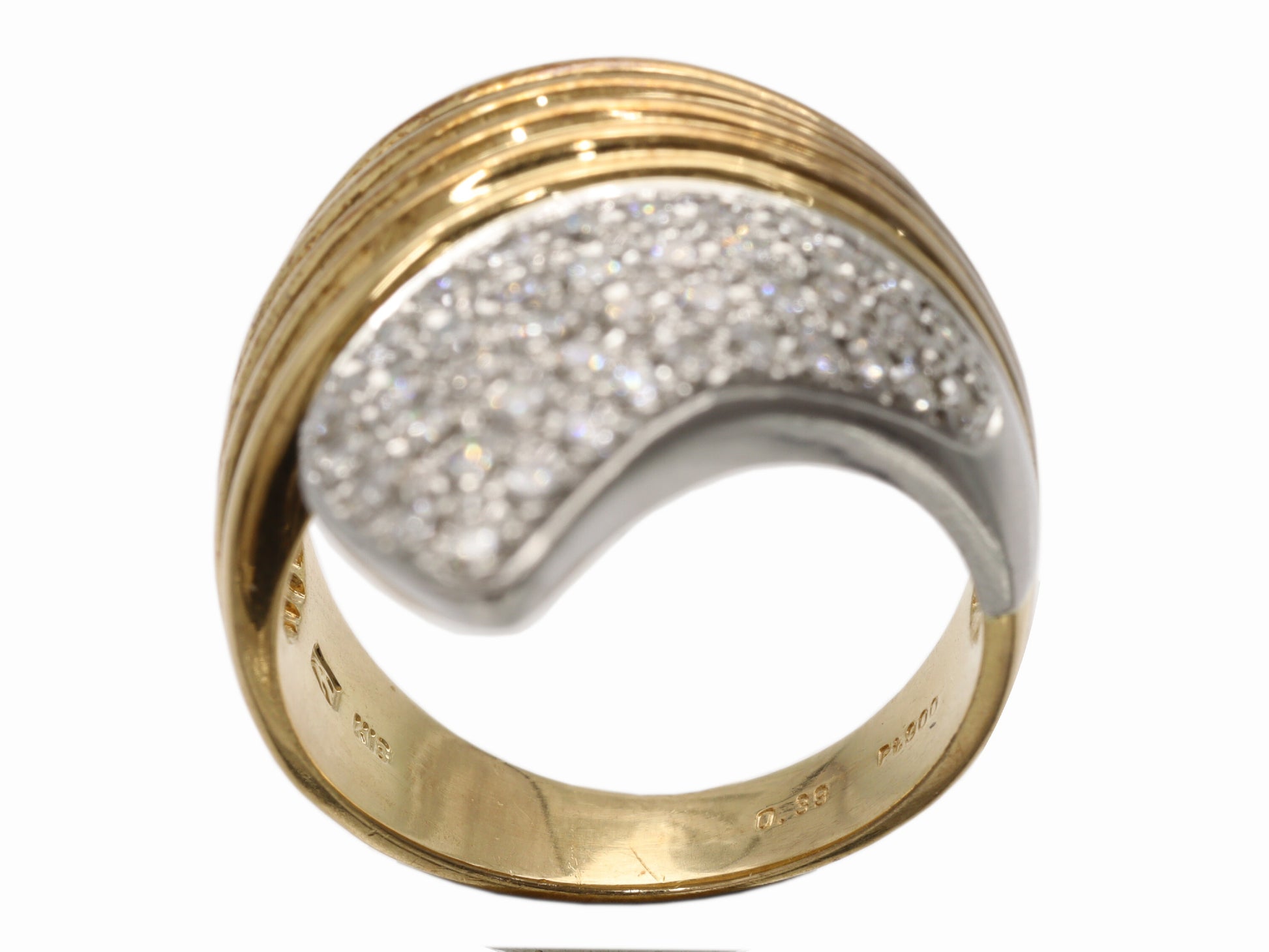 D0.39ct K18/Pt900 9.0g Ring 