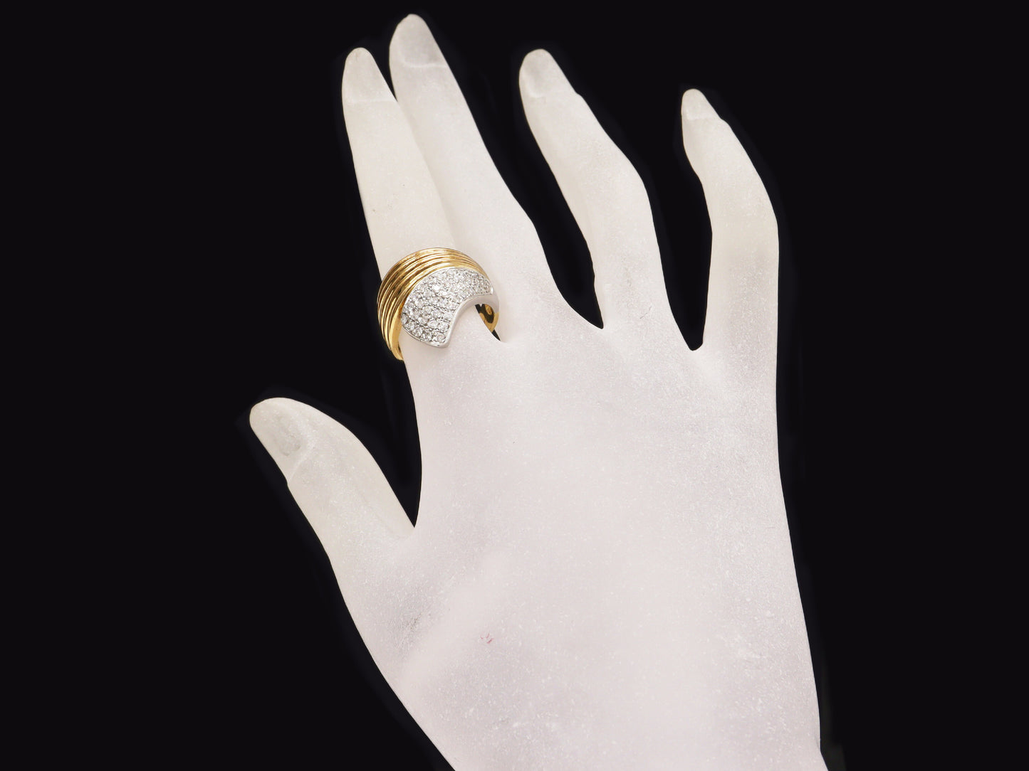 D0.39ct K18/Pt900 9.0g Ring 