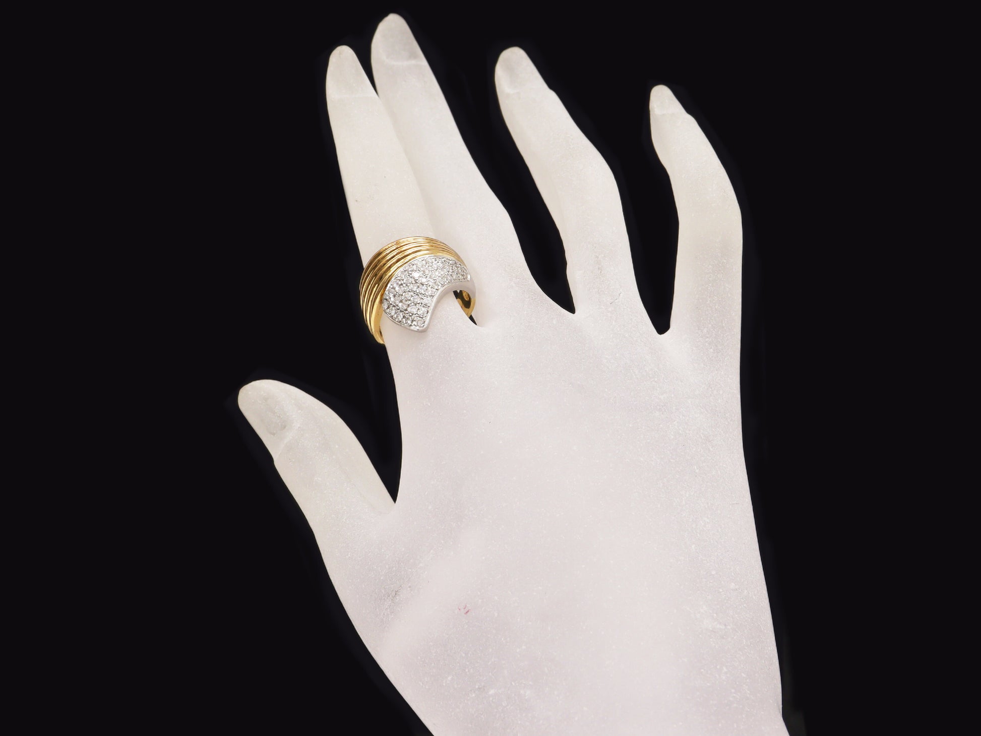 D0.39ct K18/Pt900 9.0g Ring 