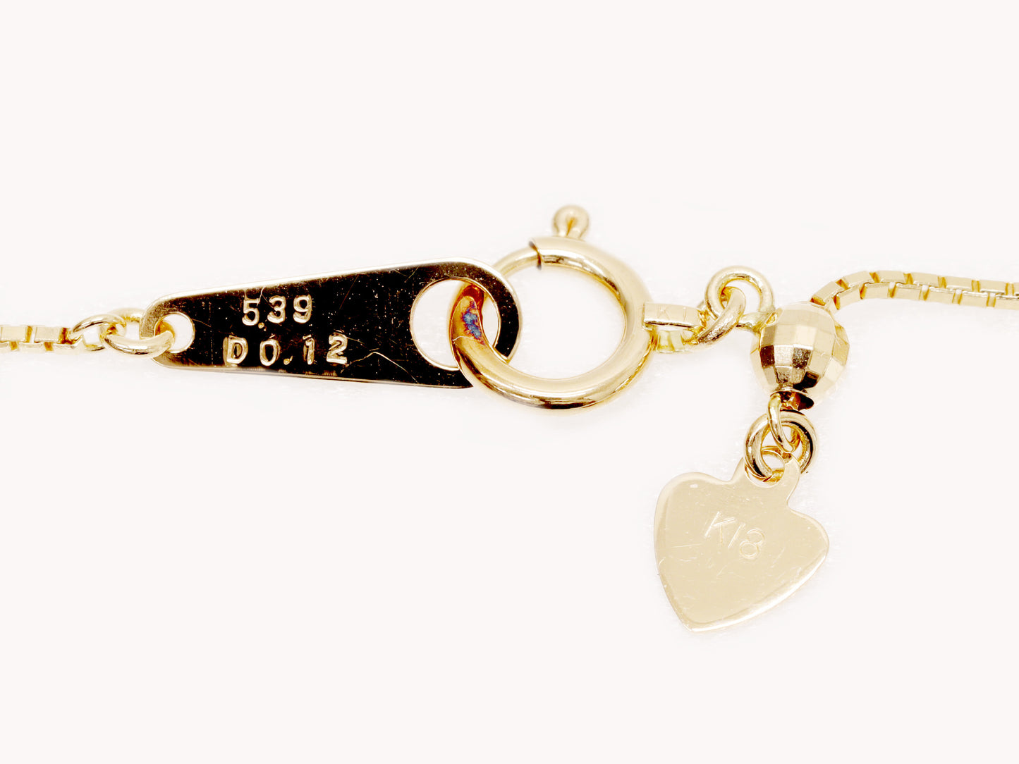 PE 5.39ct D 0.12ct K18 5.6g Necklace 